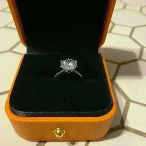 Eterna Moissanite Round Cut Solitaire Ring